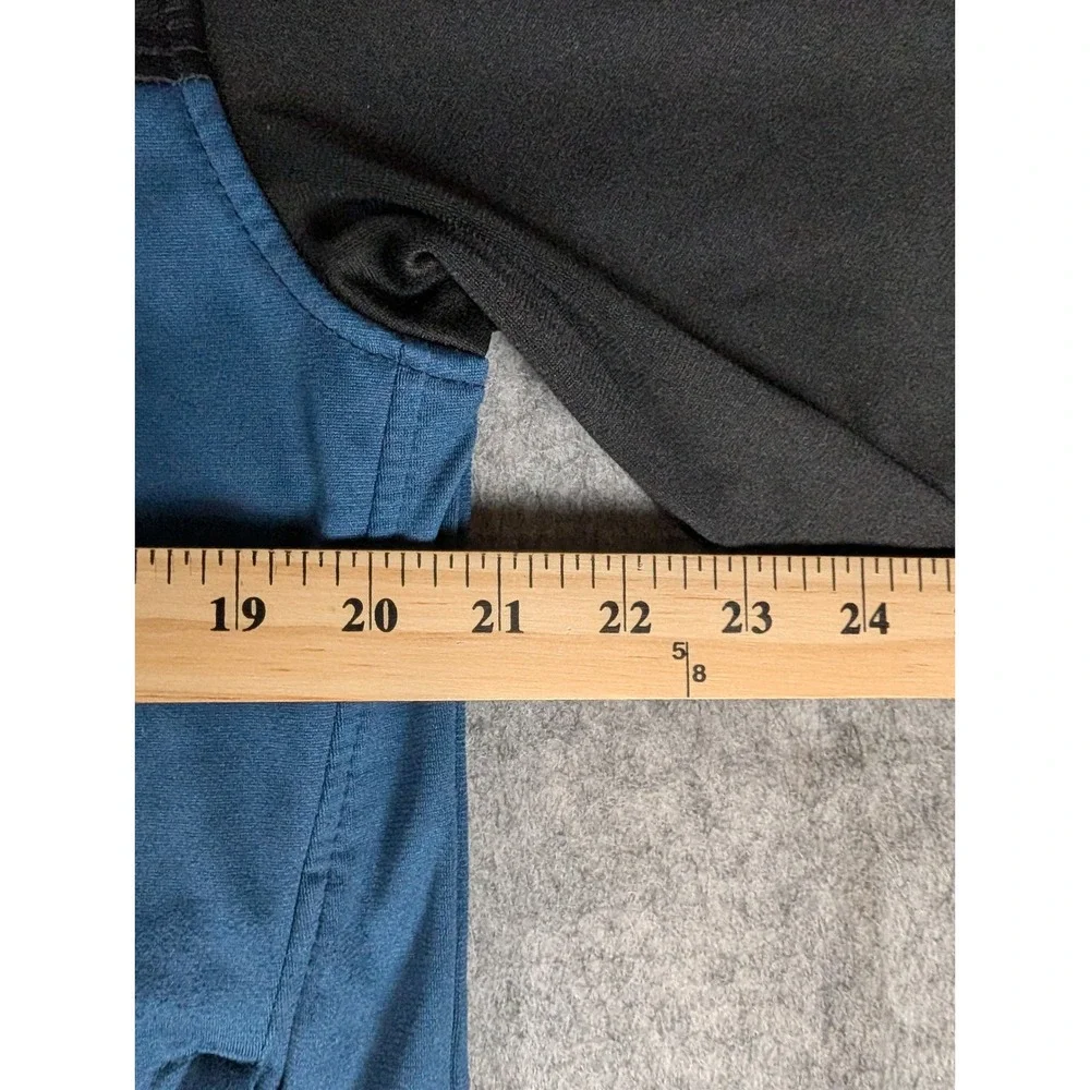 The North Face Mens Full Zip Colorblock Track Jacket Blue Black Mock Neck